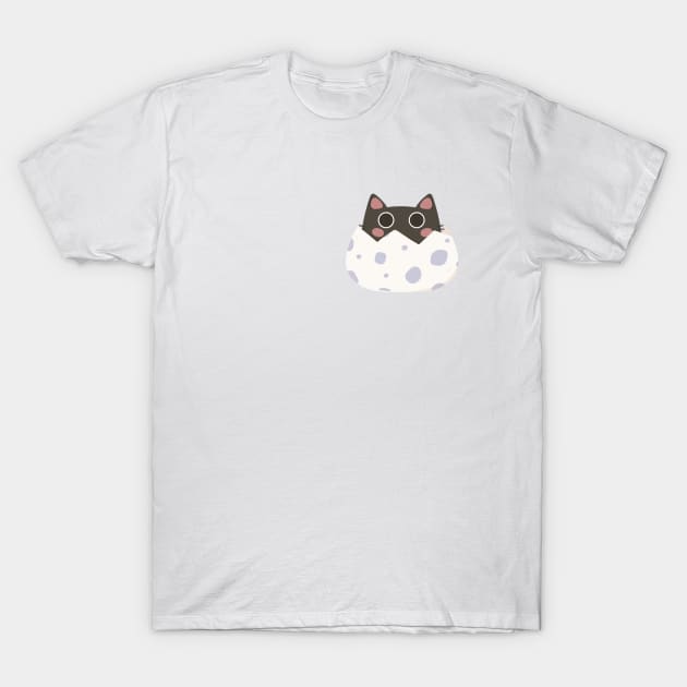 Cat hatching from an eggshell T-Shirt by Akikodraws